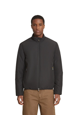 TITANO LIGHT PADDED BIKER JACKET JET BLACK LIGER YELLOW 